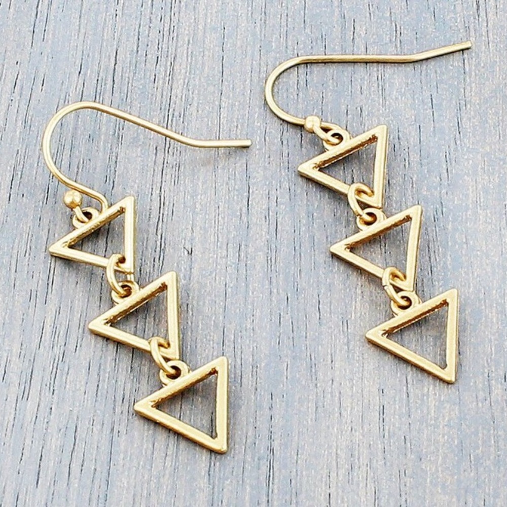 🆕Triple Triangle Drop Earrings